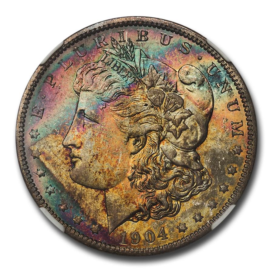1904-O Morgan Dollar MS-63* NGC CAC *(Beautiful Toning): 1904-O Morgan Dollar MS-63* NGC CAC *(Beautiful Toning) Your winning item will match the quality of the product shown. Dates will be according to listing, may or may not vary.