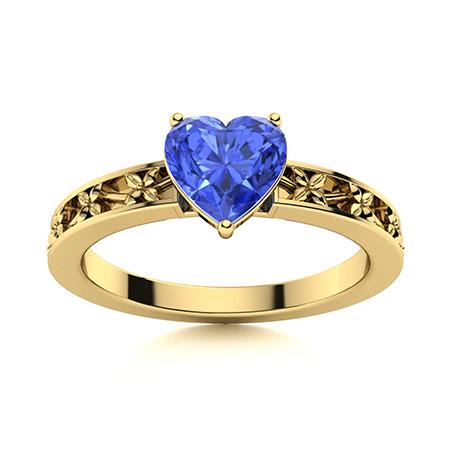 Natural 1.01 CTW Ceylon Sapphire Solitaire Ring 18K: Natural 1.01 CTW Ceylon Sapphire Solitaire Ring 18K Yellow Gold Manufacturer's Suggested Retail Price: $4500.00 Center Stone: 1 Ceylon Sapphire @ 1.01 ctw Center Stone Color: Blue Center Stone Clarity