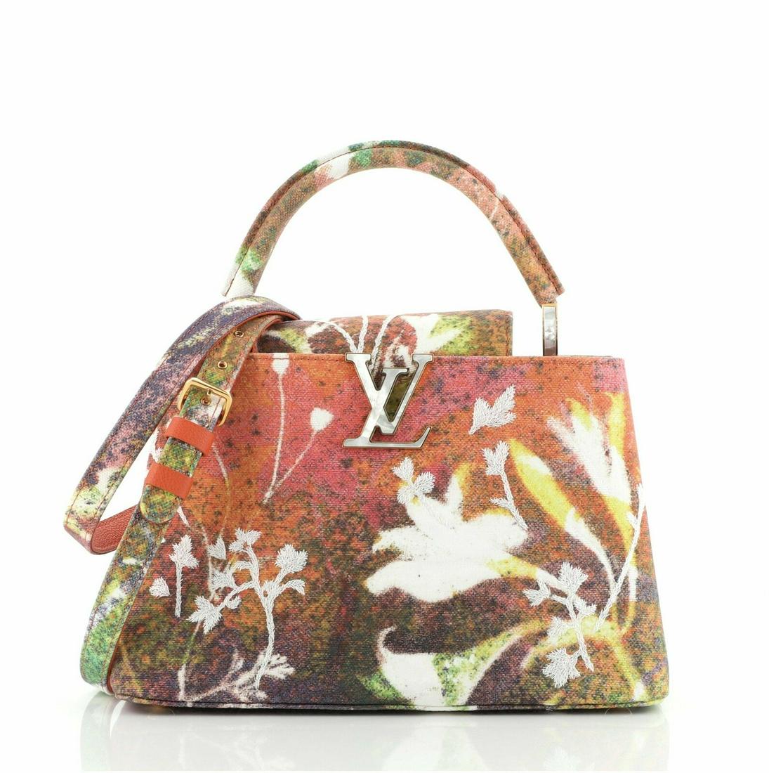 Louis Vuitton Sam Falls Artycapucines Bag Embroidered: Louis Vuitton Sam Falls Artycapucines Bag Embroidered Printed Canvas PM Condition: Pre-owned: An item that has been used or worn previously. . Brand: Louis Vuitton Color: Print, Multicolor Material: C