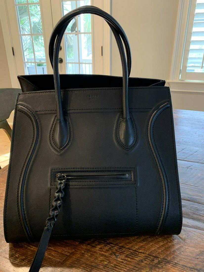 Pre-Owned Celine Phantom Calfskin Black-100%: Pre-Owned Celine Phantom Calfskin Black-100% Pre-owned: An item that has been used or worn previously. See the consignor's listing for full details and description of any imperfections. opens in a new
