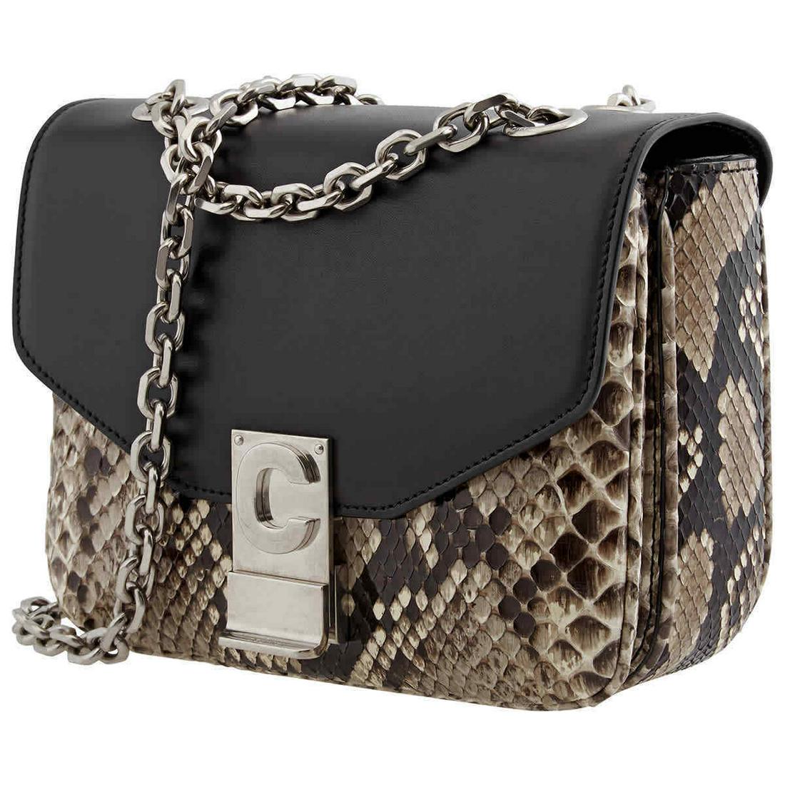 Pre-Owned Celine Small C Python & Shiny Calfskin: Pre-Owned Celine Small C Python & Shiny Calfskin Shoulder Bag- Natural 188404Bgh.03Na New with tags: A brand-new, unused, and unworn item (including handmade items) in the original packaging (such as