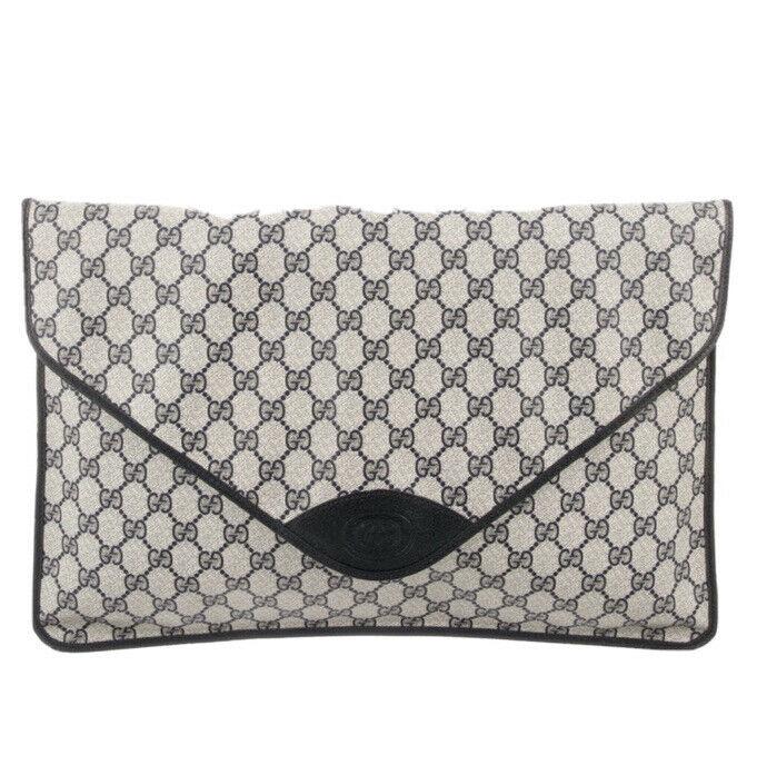 Pre-Owned Vintage Gucci Portfolio Clutch: Pre-Owned Vintage Gucci Portfolio Clutch Pre-owned: An item that has been used or worn previously. See the consignor's listing for full details and description of any imperfections. opens in a new win