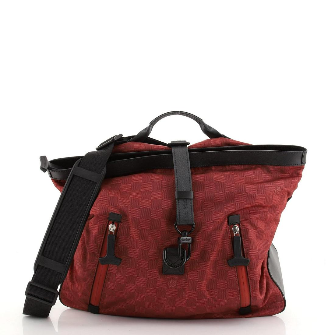 Louis Vuitton - Cup Solano Shoulder Bag Damier Nylon: Louis Vuitton - Cup Solano Shoulder Bag Damier Nylon Exterior Color: Red Interior Color: Red Exterior Material: Nylon Interior Material: Nylon Hardware Color: Silver Accessories: No accessories <b