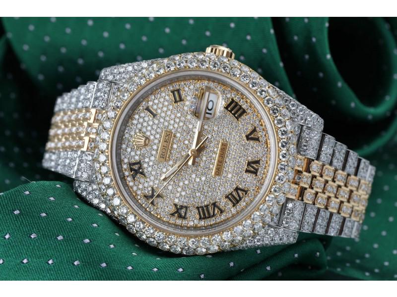 Rolex Custom Diamond Datejust 41mm 126303 Pave Dial: Rolex Custom Diamond Datejust 41mm 126303 Pave Dial Yellow Gold and Stainless Steel Watch SKU: RBJDRD160-E21A8 Brand: Rolex Condition: Pre-Owned Final Sale: THIS ITEM IS FINAL SALE AND NOT RETURNABLE.