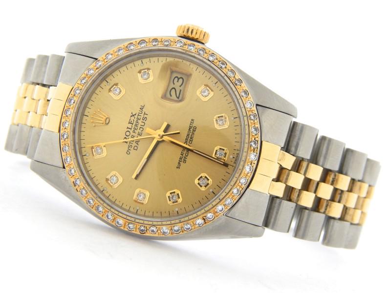 Rolex Datejust 16013 Vintage 36mm Mens Watch: Rolex Datejust 16013 Vintage 36mm Mens Watch SpecificationsBrand: RolexModel Name: DatejustModel No.: 16013Gender: Men’sCase Diameter: 36mmBox: NoPapers: NoWarranty: YesCondition: Preowned – Excel