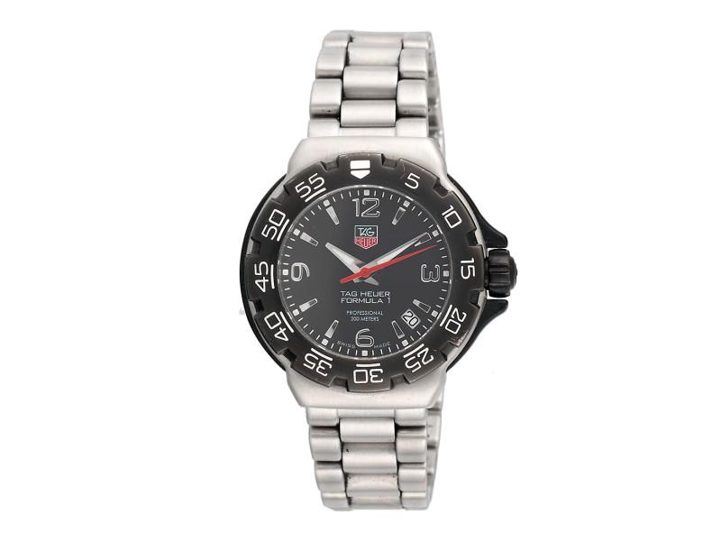 Tag Heuer Formula 1 WAC1210 Stainless Steel: Tag Heuer Formula 1 WAC1210 Stainless Steel Professional Date Black Dial 39mm Unisex Watch Tag Heuer Formula 1 WAC1210 Stainless Steel Professional Date Black Dial 39mm Unisex Watch Features:Brand: Ta
