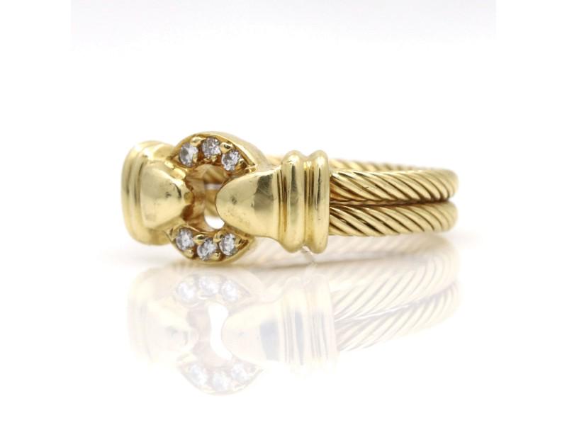 Philippe Charriol Diamond Cable Ring In 18k Yellow Gold: Philippe Charriol Diamond Cable Ring In 18k Yellow Gold Size 6 SKU No.194703072139-E Brand: Philippe Charriol Condition: Pre-Owned Metal: Yellow Gold Stone: DIAMOND Model: 194703072139-E MORE DETAILS