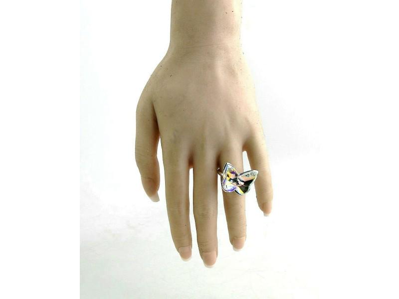 BACCARAT JEWELRY PAPILLON BUTTERFLY STERLING SILVER: BACCARAT JEWELRY PAPILLON BUTTERFLY STERLING SILVER IRIDESCENT RING SZ 55-7 NEW SKU: RBJ-174601825883-E Brand: Baccarat Condition: Never Worn Metal: Sterling Silver Model: 174601825883-E MORE DETAILSI