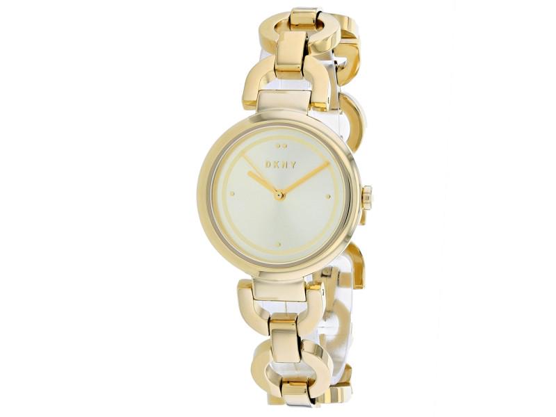 DKNY Womens Eastside: DKNY Womens Eastside SKU: RBJNY2768-39B2A Brand: DKNY Condition: Never Worn Details: Stainless steel case, Stainless steel bracelet, Gold dial, Quartz movement,Scratch resistant mineral, Water resista