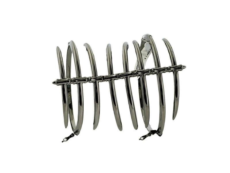 Stephen Webster Jewels Verne Bonafide Black Rhodium Plated Silver Bangle: Stephen Webster Jewels Verne Bonafide Black Rhodium Plated Silver Bangle SKU: RBJ264895590863E Condition: Never Worn Model: 264895590863E Details: Base Metal: Fine Silver, 925 parts per 1000Brand: Ste