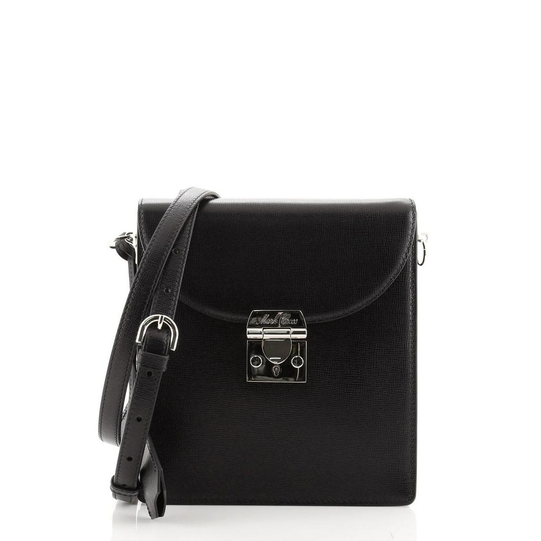 Mark Cross Patrick Crossbody Bag Leather Small: Mark Cross Patrick Crossbody Bag Leather Small Brand: Mark Cross Exterior Color: Black Interior Color: Red Exterior Material: Leather Interior Material: Leather Hardware Color: Silver Acc