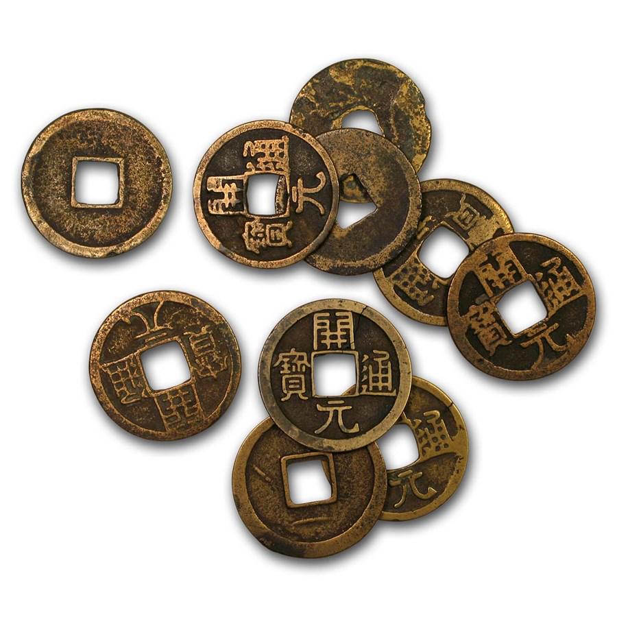 China Ming Dynasty AE Cash Yongle Emperor (1402-1424 AD) Avg Circ: China Ming Dynasty AE Cash Yongle Emperor (1402-1424 AD) Avg Circ Product ID: 206237 Year: 1402-1424 Grade: Average Circulated Grade Service: None Denomination: Cash Mint Mark: Not Shown