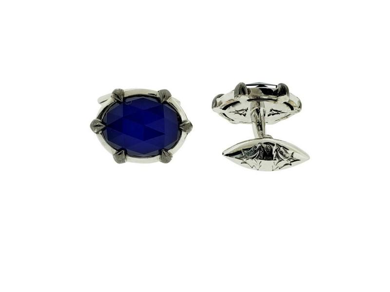 Stephen Webster Classic Lapis Crystal Haze Cufflinks In Sterling Silver: Stephen Webster Classic Lapis Crystal Haze Cufflinks In Sterling Silver SKU: RBJ233736292130-E Brand: Stephen Webster Condition: Never Worn Stone: Sterling Silver Model: 233736292130-E More Detail