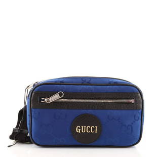 Gucci Off The Grid Belt Bag GG Econyl: Gucci Off The Grid Belt Bag GG Econyl Exterior Color: Blue Interior Color: Blue Exterior Material: Nylon Interior Material: Nylon Hardware Color: Aged Silver Accessories: Box, Dust