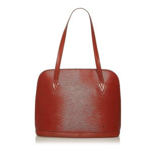 Louis Vuitton Epi Lussac: Louis Vuitton Epi Lussac Condition Quality: Fair Color: Brown Height: 12 in. Length: 14.75 in. Material: Epi Leather Width: 4.75 in. Item Condition: Pre Owned SKU: