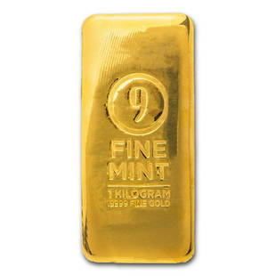 1 Kilo Cast-Poured Gold Bar - 9Fine Mint: 1 Kilo Cast-Poured Gold Bar - 9Fine Mint Product ID: RBG211314 Year: N/A Grade: None Grade Service: None Denomination: Kilo Mint Mark: N/A - Not Available Metal Content: 32.15