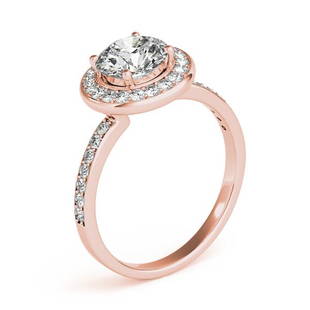 Natural 2.33 CTW Diamond Engagement Ring 18K Rose Gold: Natural 2.33 CTW Diamond Engagement Ring 18K Rose Gold Category: Affordable Engagement Rings Style: Round Halo Audience: For Women Ring Resizable: Yes Metal Type: 18K Rose Gold 