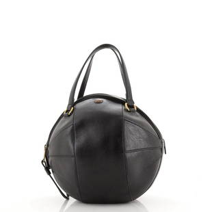 Gucci Tifosa Basketball Bag Leather Small: Gucci Tifosa Basketball Bag Leather Small Exterior Color: Black Interior Color: Neutral Exterior Material: Leather Interior Material: Fabric Hardware Color: Aged Gold Accessories: