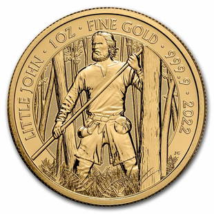 2022 Great Britain 1 oz Gold Myths & Legends: Little John BU: 2022 Great Britain 1 oz Gold Myths & Legends: Little John BU Product ID: RBG247345 Year: 2022 Grade: Brilliant Unc Grade Service: None Denomination: 100 Pounds Mint Mark: Not Shown 