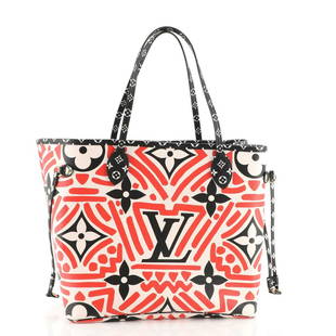 Louis Vuitton Neverfull NM Tote Limited Edition Crafty Monogram Giant MM: Louis Vuitton Neverfull NM Tote Limited Edition Crafty Monogram Giant MM Exterior Color: Neutral, Print, Multicolor Interior Color: Black Exterior Material: Canvas Coated Interior
