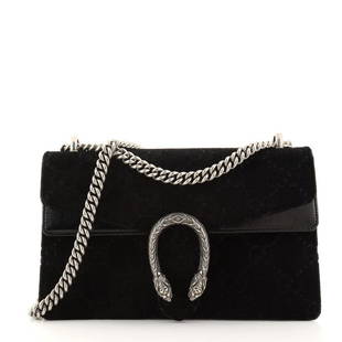 Gucci Dionysus Bag GG Velvet Small: Gucci Dionysus Bag GG Velvet Small Exterior Color: Black Interior Color: Neutral Exterior Material: Velvet Interior Material: Microfiber Hardware Color: Aged Silver Accessories: No