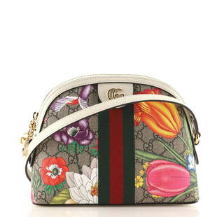 Gucci Ophidia Dome Shoulder Bag Printed GG Coated Canvas Small: Gucci Ophidia Dome Shoulder Bag Printed GG Coated Canvas Small Exterior Color: Brown, Print Interior Color: Neutral Exterior Material: Canvas Coated Interior Material: Microfiber 