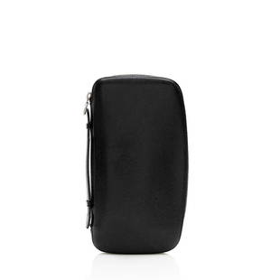 Louis Vuitton Taiga Leather Atoll Organizer Wallet: Louis Vuitton Taiga Leather Atoll Organizer Wallet Condition Quality: Fair Color: Black Height: 10.5 in. Length: 5 in. Material: Taiga Leather Width: 0.5 in. Item Condition: Pre