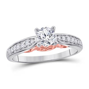 14kt White Gold Round Diamond Solitaire Bridal Wedding Engagement Ring 5/8 Cttw: 14kt White Gold Round Diamond Solitaire Bridal Wedding Engagement Ring 5/8 Cttw Metal Type14kt White Gold Item Number113630 StyleSolitairesRing SizeRing size selectableCarats Total