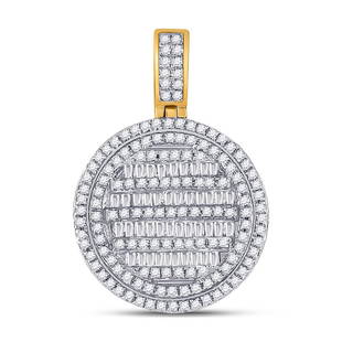 10kt Yellow Gold Mens Baguette Diamond Circle Charm Pendant 3/4 Cttw: 10kt Yellow Gold Mens Baguette Diamond Circle Charm Pendant 3/4 Cttw Metal Type10kt Yellow Gold Item NumberGDI891524 StyleCharmsCarats Total Weight *3/4 Ct.t.w.Primary Gem