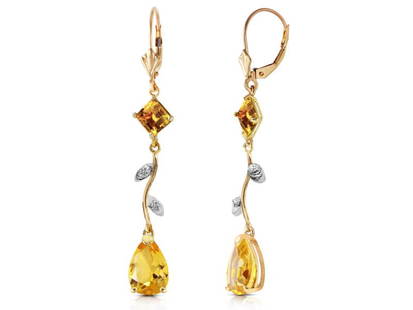 3.97 CTW 14K Solid Gold Romance Citrine Earrings: 3.97 CTW 14K Solid Gold Romance Citrine Earrings SKU: RBJ2403-Y Brand Condition: Never Worn Metal: Yellow Gold Size and Fit: 0.45in (11.4mm) 0.75in (19.1mm) Note: All Sales are