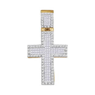 10kt Yellow Gold Mens Round Diamond Cross Charm Pendant 1 Cttw: 10kt Yellow Gold Mens Round Diamond Cross Charm Pendant 1 Cttw Metal Type10kt Yellow Gold Item Number111886 StyleCrossesCarats Total Weight *1 Ct.t.w.Primary Gem TypeDiamondPrimary Gem