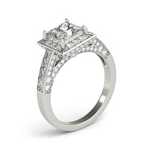 Natural 2.75 CTW Diamond Engagement Ring 14K White Gold: Natural 2.75 CTW Diamond Engagement Ring 14K White Gold Category: Yellow Gold Engagement Rings Style: Cathedral Halo Audience: For Women Ring Resizable: Yes Metal Type: 14K White