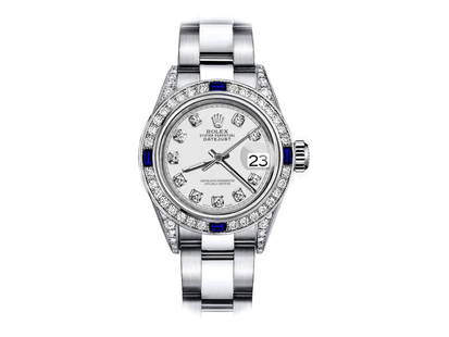 Rolex Diamond Datejust 26mm Womens Watch: Rolex Diamond Datejust 26mm Womens Watch SKU: RBJ8253-E21A8 Brand: Rolex Condition: Never Worn Model: Datejust Reference: 179174 Size and Fit: Case Size: 26mm, Wrist Size: 7in Final Sale: THIS