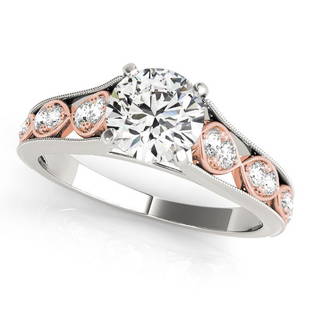 Natural 1.9 CTW Diamond Engagement Ring 14K Rose Gold: Natural 1.9 CTW Diamond Engagement Ring 14K Rose Gold Category: White Gold Engagement Rings Style: Vintage Side Stone Audience: For Women Ring Resizable: Yes Metal Type: 14K Rose