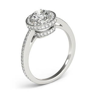 Natural 2.5 CTW Diamond Engagement Ring 18K White Gold: Natural 2.5 CTW Diamond Engagement Ring 18K White Gold Category: Halo Engagement Rings Style: Dual Level Halo Audience: For Women Ring Resizable: Yes Metal Type: 18K White Gold 