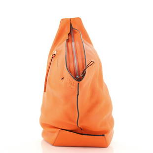Loewe Anton Backpack Leather Medium: Loewe Anton Backpack Leather Medium Exterior Color: Orange Interior Color: Orange Exterior Material: Leather Interior Material: Raw Leather, Leather Hardware Color: Silver 
