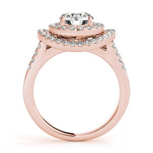 Natural 1.93 CTW Diamond Engagement Ring 18K Rose Gold