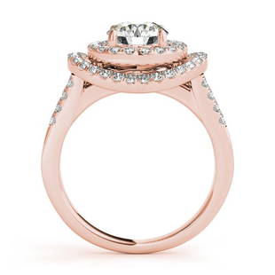Natural 1.93 CTW Diamond Engagement Ring 18K Rose Gold: Natural 1.93 CTW Diamond Engagement Ring 18K Rose Gold Category: Yellow Gold Engagement Rings Style: Dual Curved Halo Audience: For Women Ring Resizable: Yes Metal Type: 18K Rose