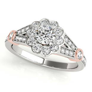 Natural 1.86 CTW Diamond Engagement Ring SET 18K Two Tone Gold: Natural 1.86 CTW Diamond Engagement Ring SET 18K Two Tone Gold Category: Affordable Engagement Rings Style: Halo Audience: For Women Ring Resizable: Yes Metal Type: 18K Two Tone Gold