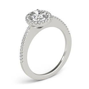 Natural 1.5 CTW Diamond Engagement Ring 18K White Gold: Natural 1.5 CTW Diamond Engagement Ring 18K White Gold Category: White Gold Engagement Rings Style: Side Stone Oval Halo Audience: For Women Ring Resizable: Yes Metal Type: 18K White