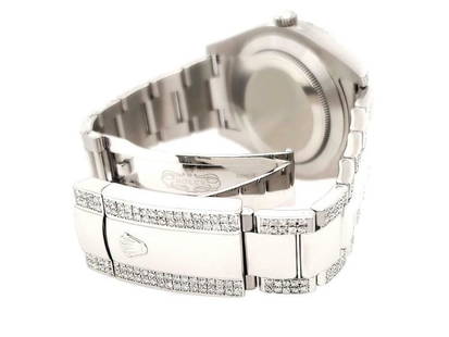 Rolex Datejust II 41mm Diamond Bezel/Lugs/Bracelet/Pink Pearl Roman Dial Watch: Rolex Datejust II 41mm Diamond Bezel/Lugs/Bracelet/Pink Pearl Roman Dial Watch SKU: RBJ254953317967-E Brand: Rolex Condition: Pre-Owned Model: Datejust, Reference 116300 Item Specifics:Bezel: