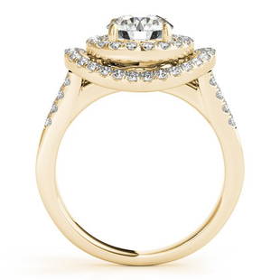 Natural 1.93 CTW Diamond Engagement Ring 18K Yellow Gold: Natural 1.93 CTW Diamond Engagement Ring 18K Yellow Gold Category: White Gold Engagement Rings Style: Dual Curved Halo Audience: For Women Ring Resizable: Yes Metal Type: 18K Yellow