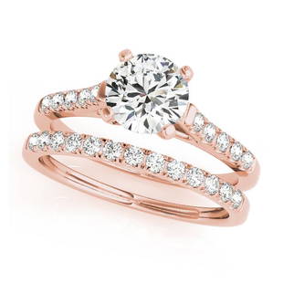 Natural 2.16 CTW Diamond Engagement Ring SET 14K Rose Gold: Natural 2.16 CTW Diamond Engagement Ring SET 14K Rose Gold Category: Yellow Gold Engagement Rings Style: Unique Side Stone Audience: For Women Ring Resizable: Yes Metal Type: 14K