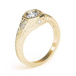 Natural 1.75 CTW Diamond Engagement Ring 14K Yellow Gold: Natural 1.75 CTW Diamond Engagement Ring 14K Yellow Gold Category: Vintage Engagement Rings Style: Vintage Art Deco Audience: For Women Ring Resizable: Yes Metal Type: 14K Yellow