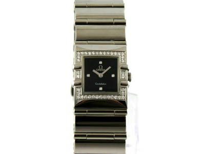 OMEGA CONSTELLATION 1528.46 LADIES QUADRA 38 DIAMOND ACCENTED SWISS LUXURY WATCH