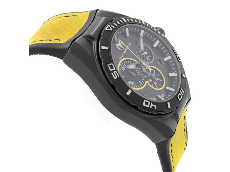 TechnoMarine Cruise Carbon 45mm Chronograph Black Dial Quartz Mens Watch 114001: TechnoMarine Cruise Carbon 45mm Chronograph Black Dial Quartz Mens Watch 114001 SKU: RBJ154639411678-E Condition: Pre-Owned Model: TechnoMarine Cruise Item Specifics:Band Color: BlackBand Material: Si