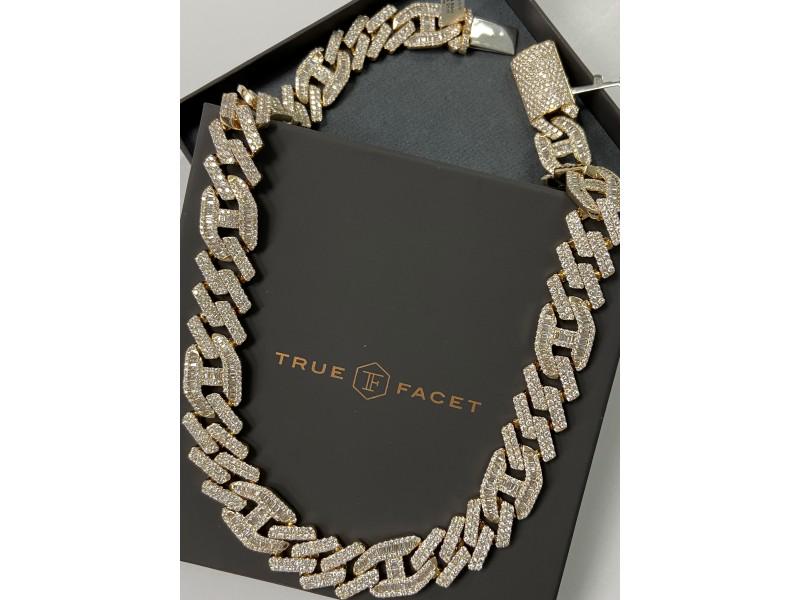 14K Yellow Gold Mens Necklace With Diamonds: 14K Yellow Gold Mens Necklace With Diamonds SKU: RBJ14KYELLOWG-5FCA7914E4448 Condition: Never Worn Final Sale: THIS ITEM IS FINAL SALE AND NOT RETURNABLE. Note: All Sales are final. Need more pics? Pl