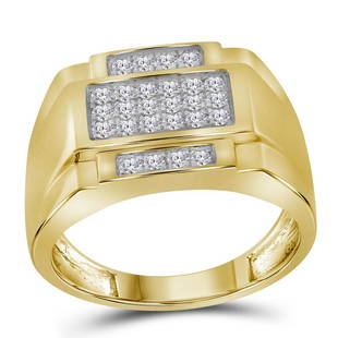 10kt Yellow Gold Mens Round Diamond Square Cluster Ring 1/2 Cttw: 10kt Yellow Gold Mens Round Diamond Square Cluster Ring 1/2 Cttw Metal Type10kt Yellow Gold Item Number44276 StyleClustersRing SizeRing size selectableCarats Total Weight *1/2