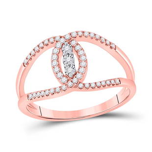 14kt Rose Gold Womens Round Diamond Fashion 3-stone Ring 1/5 Cttw: 14kt Rose Gold Womens Round Diamond Fashion 3-stone Ring 1/5 Cttw Metal Type14kt Rose Gold Item NumberGDI857505 Style3-stoneRing SizeRing size selectableCarats Total Weight *1/5