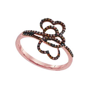 10kt Rose Gold Womens Round Red Color Enhanced Diamond Heart Ring 1/5 Cttw: 10kt Rose Gold Womens Round Red Color Enhanced Diamond Heart Ring 1/5 Cttw Metal Type10kt Rose Gold Item Number93264 StyleHeartRing SizeRing size selectableCarats Total Weight *1/5